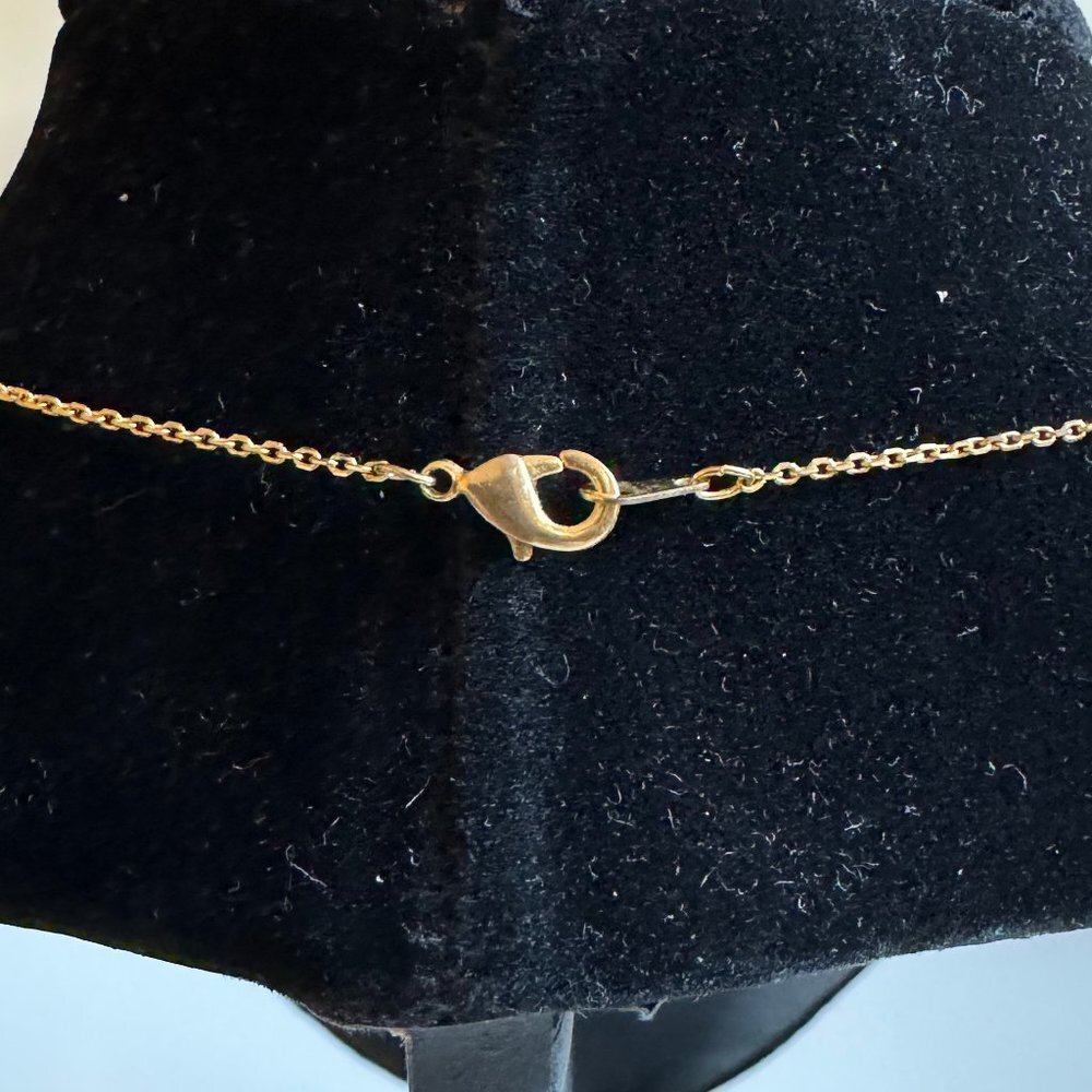 V Gold Tone Necklace - Picture 4 of 4